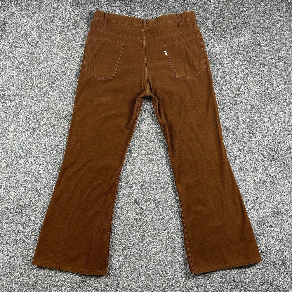 Vintage Levis Brown Corduroy Pants White Tab‎ Mens 38x31 USA Made 80s Talon Zip - Picture 2 of 12